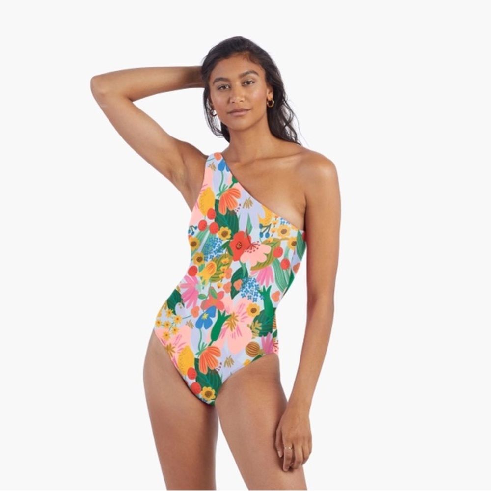 Rifle Paper Co x Summersalt Seamless Sidestroke One-Piece floral size 14 NWT